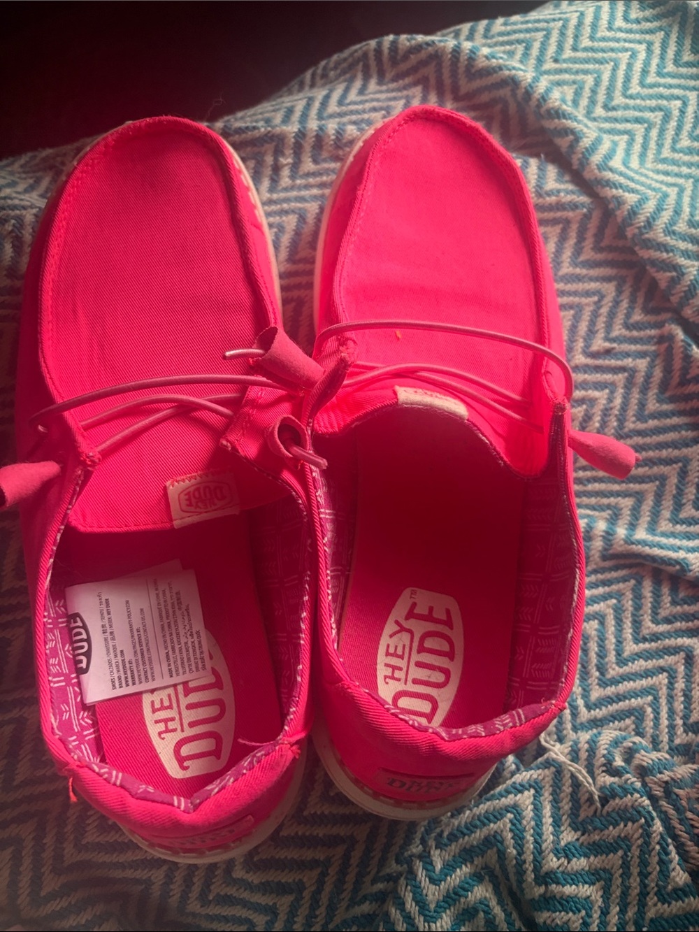 Hey Dude Kids Slip-On Sneakers in Hot Pink